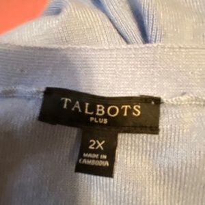 Talbots 2X Plus, Light Blue Pull-Over